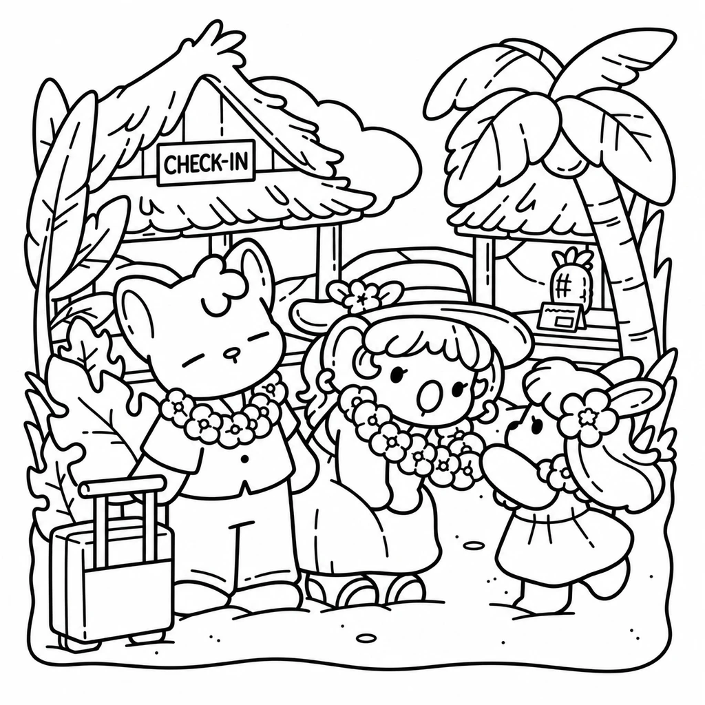 كتاب التلوين Cozy Hawaii