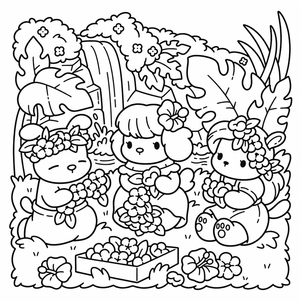 كتاب التلوين Cozy Hawaii