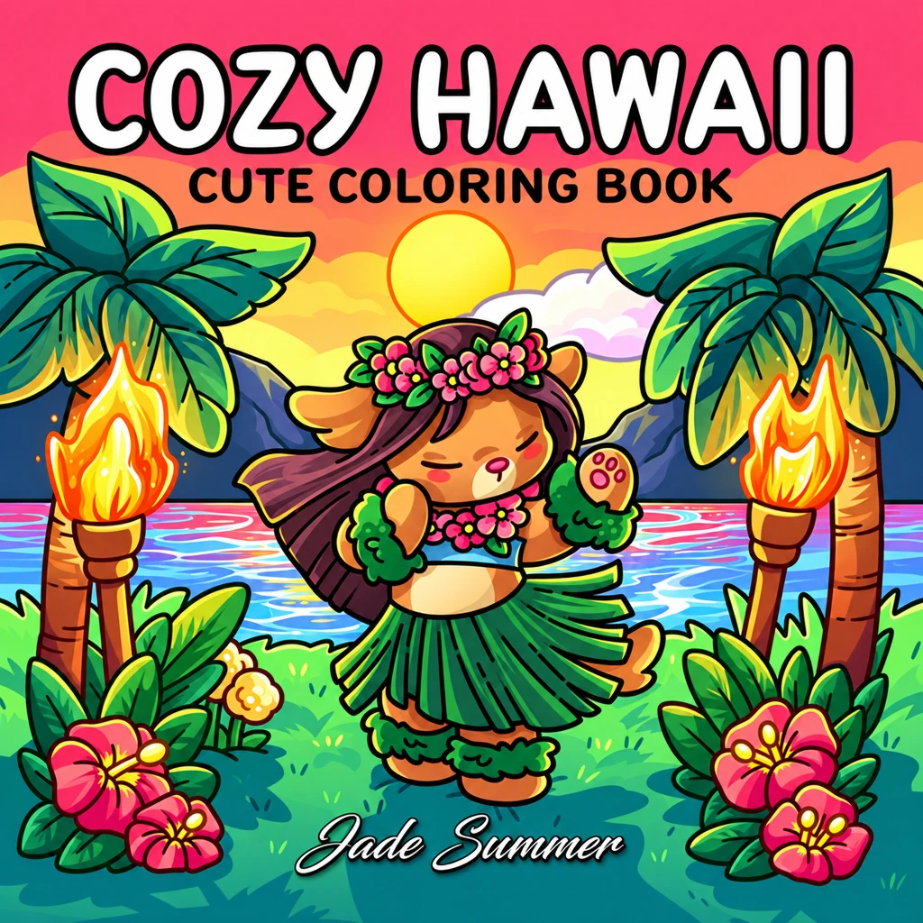 كتاب التلوين Cozy Hawaii
