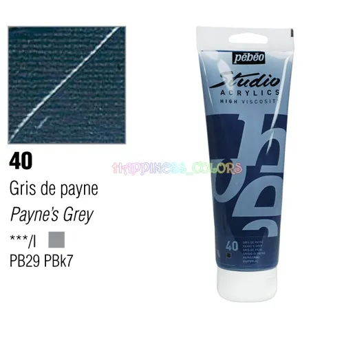Studio Acrylic 100 Ml - Payne's Grey - 40