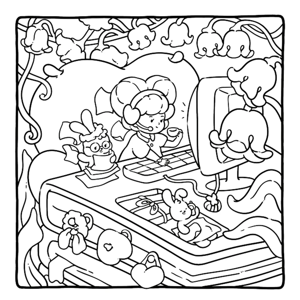 كتاب Mesmerize Cute and Cozy Coloring Book الجزء الثاني