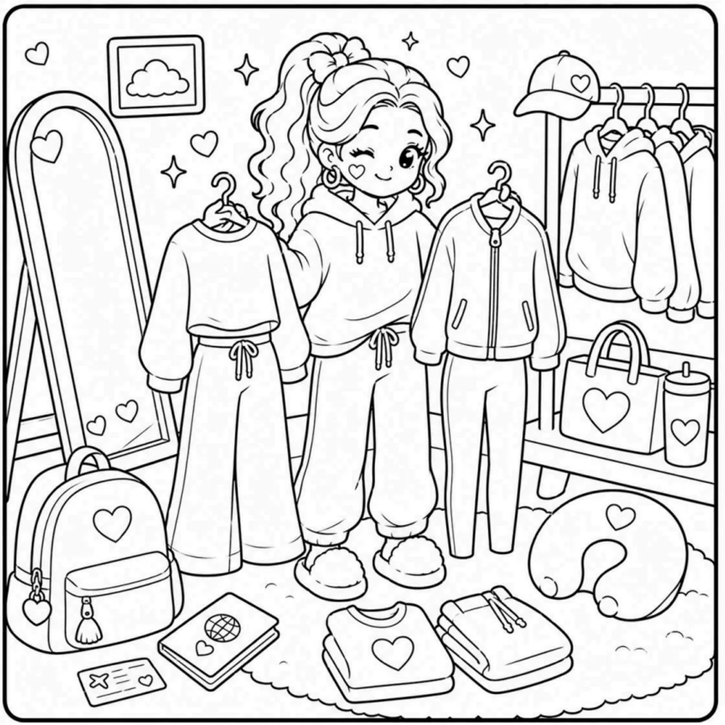 كتاب التلوين Vacation Girl Era