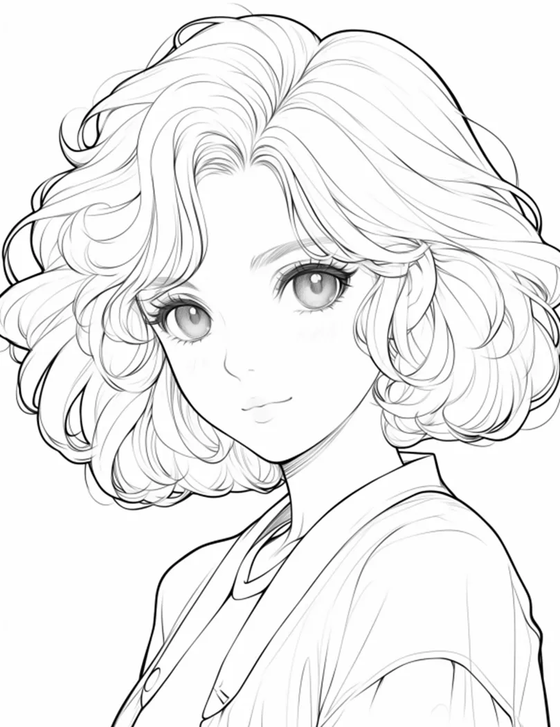 كتاب التلوين Anime Girl
