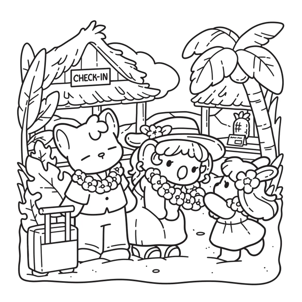 كتاب التلوين Cozy Hawaii