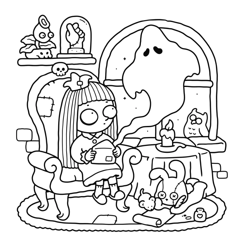 كتاب التلوين Spooky Girl